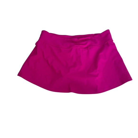 Athleta Shirred Band Swim Skirt 2 Sz S Hot Pink Elastic Waist Women’s New - Picture 11 of 12